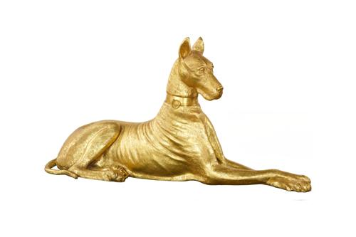 Phillips Collection Great Dane Gold Leaf Left Accent