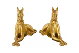 Phillips Collection Great Dane Gold Leaf Left Accent