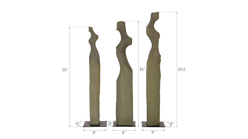 Phillips Collection Cast Women Sculptures Set of 3 Accent