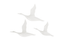 Phillips Collection Flying Ducks Gel Coat White Set of 3 Accent