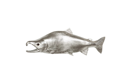 Phillips Collection Sockeye Salmon Fish Wall Sculpture Resin Silver Leaf Accent