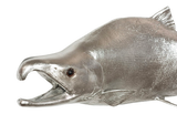 Phillips Collection Sockeye Salmon Fish Wall Sculpture Resin Silver Leaf Accent