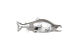 Phillips Collection Sockeye Salmon Fish Wall Sculpture Resin Silver Leaf Accent