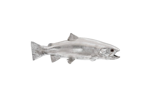 Phillips Collection Rainbow Trout Fish Resin Silver Leaf Accent