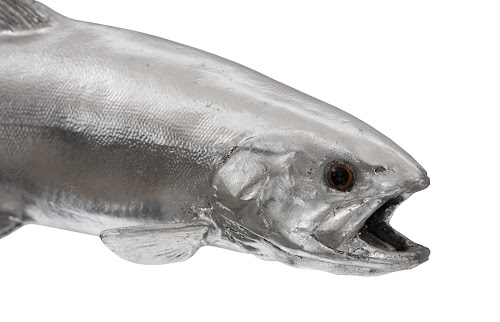 Phillips Collection Rainbow Trout Fish Resin Silver Leaf Accent