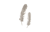 Phillips Collection Feathers Wall Art Small Silver Leaf Set of 2 Accent