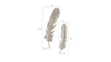 Phillips Collection Feathers Wall Art Small Silver Leaf Set of 2 Accent