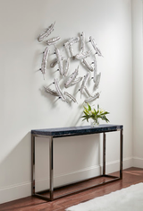 Phillips Collection Feathers Wall Art Small Silver Leaf Set of 2 Accent