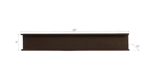 Phillips Collection I-Beam Wall Shelf Rust Accent