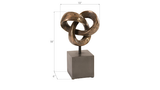 Phillips Collection Trifoil Table Sculpture Bronze Tabletop