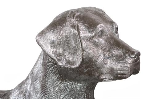 Phillips Collection Labrador, Laying Silver Leaf Accent