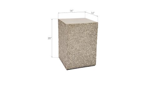 Phillips Collection String Theory Pedestal Silver Leaf SM Accent