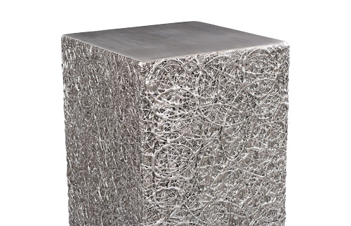 Phillips Collection String Theory Pedestal Silver Leaf LG Accent