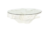 Phillips Collection Sono Cast Root , With Glass Roman Stone Coffee Table