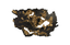 Phillips Collection Burled Root Wall Art Large Black and Gold Leaf Accent
