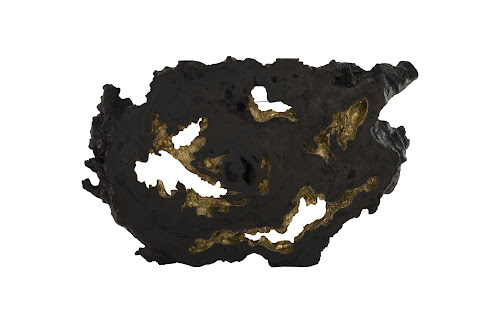Phillips Collection Burled Root Wall Art Large Black and Gold Leaf Accent