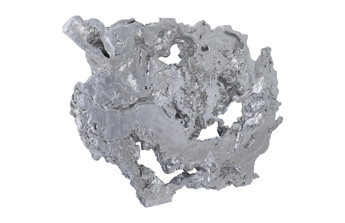 Phillips Collection Burled Root Wall Art Large Silver Leaf Accent