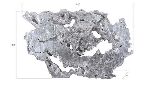 Phillips Collection Burled Root Wall Art Large Silver Leaf Accent