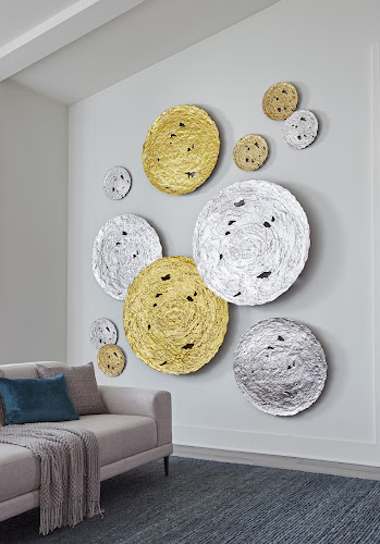 Phillips Collection Molten Wall Disc Large Gold Leaf Accent
