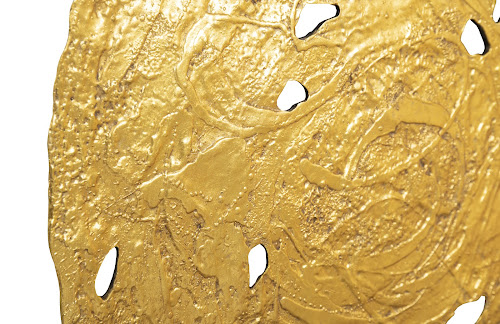Phillips Collection Molten Wall Disc Large Gold Leaf Accent