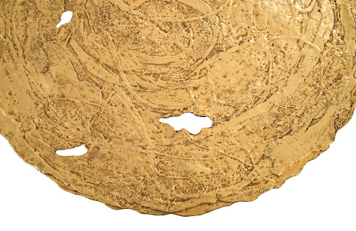 Phillips Collection Molten Wall Disc Large Gold Leaf Accent