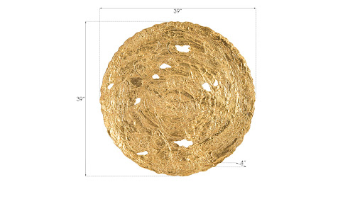 Phillips Collection Molten Wall Disc Large Gold Leaf Accent