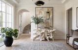 Phillips Collection Beau Cast Root  Table Gel Coat White Console