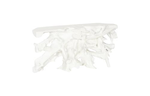 Phillips Collection Beau Cast Root  Table Gel Coat White Console