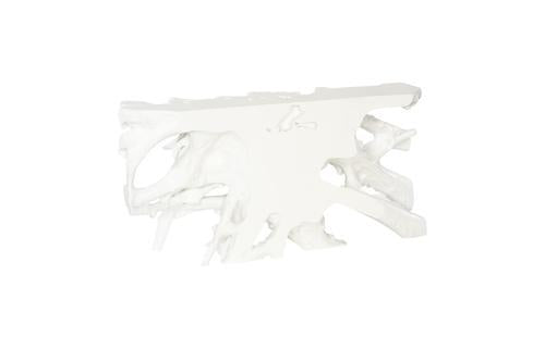 Phillips Collection Beau Cast Root  Table Gel Coat White Console