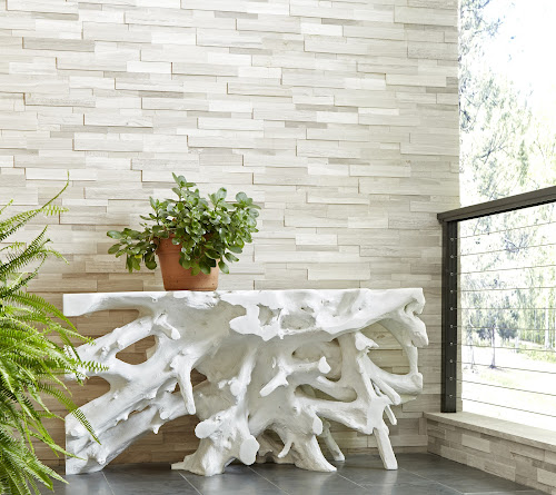 Phillips Collection Beau Cast Root  Table Gel Coat White Console