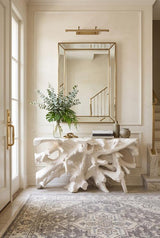 Phillips Collection Beau Cast Root  Table Gel Coat White Console