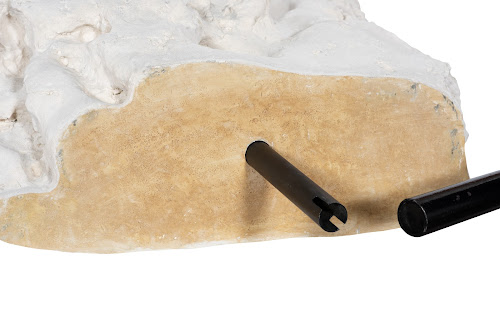 Phillips Collection Colossal Cast Stone Sculpture Single Hole Roman Stone Accent