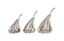 Phillips Collection Hand Dipped Pears Set of 3 Silver Leaf Tabletop
