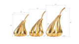 Phillips Collection Hand Dipped Pears Set of 3 Gold Leaf Tabletop