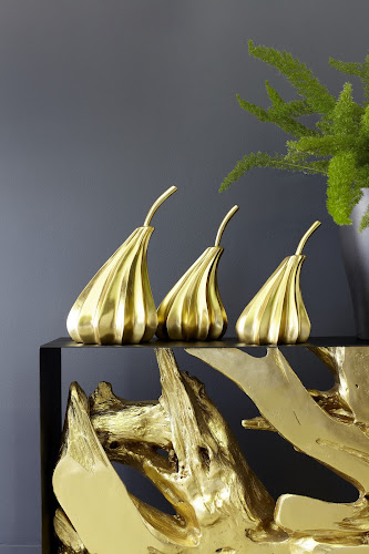 Phillips Collection Hand Dipped Pears Set of 3 Gold Leaf Tabletop