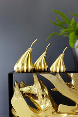 Phillips Collection Hand Dipped Pears Set of 3 Gold Leaf Tabletop