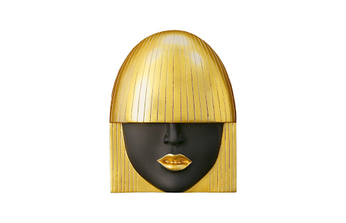 Phillips Collection Fashion Faces Wall Art Small Black and Gold Leaf Set of 3 Accent