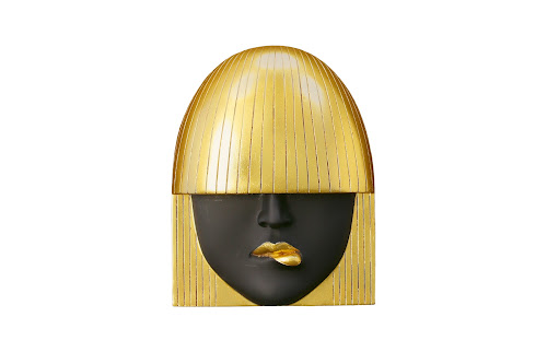 Phillips Collection Fashion Faces Wall Art Small Black and Gold Leaf Set of 3 Accent