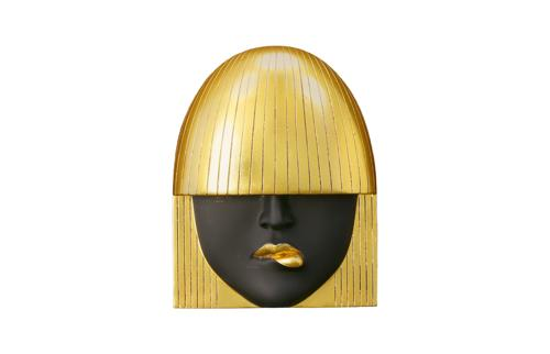 Phillips Collection Fashion Faces Wall Art Small Black and Gold Leaf Set of 3 Accent