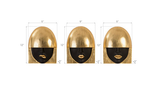 Phillips Collection Fashion Faces Wall Art Small Black and Gold Leaf Set of 3 Accent