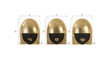 Phillips Collection Fashion Faces Wall Art Small Black and Gold Leaf Set of 3 Accent