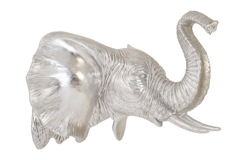 Phillips Collection Elephant Wall Art Resin Silver Leaf Accent