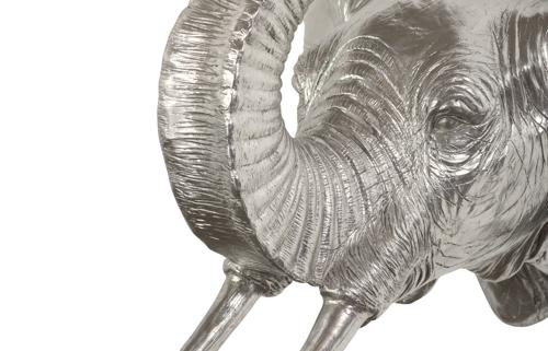 Phillips Collection Elephant Wall Art Resin Silver Leaf Accent