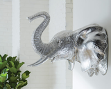 Phillips Collection Elephant Wall Art Resin Silver Leaf Accent