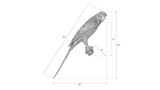 Phillips Collection Parrot Looking Right Wall Art Resin Silver Leaf Accent