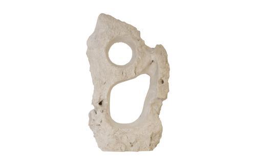Phillips Collection Colossal Cast Stone Sculpture Double Hole Roman Stone Accent