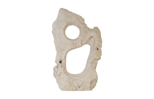 Phillips Collection Colossal Cast Stone Sculpture Double Hole Roman Stone Accent