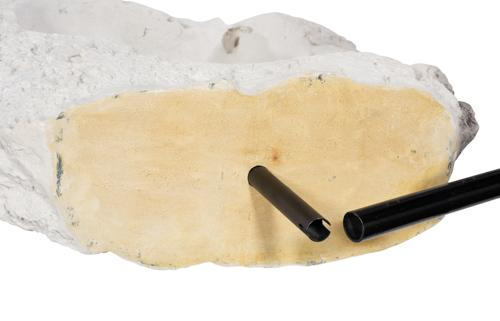 Phillips Collection Colossal Cast Stone Sculpture Double Hole Roman Stone Accent