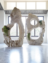 Phillips Collection Colossal Cast Stone Sculpture Double Hole Roman Stone Accent