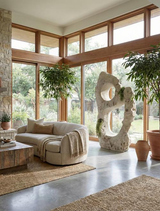 Phillips Collection Colossal Cast Stone Sculpture Double Hole Roman Stone Accent